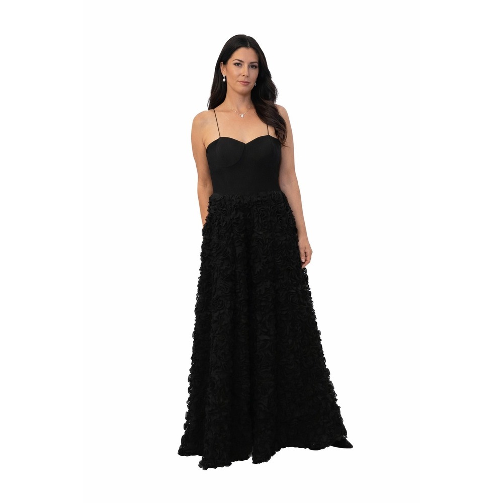 Aidan Womens Formal From DAVIDS BRIDAL NEVER WORN SIZE 8 BLACK WITH POCKETS
